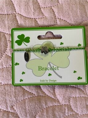 Irish Shamrock Charm Green Bracelet